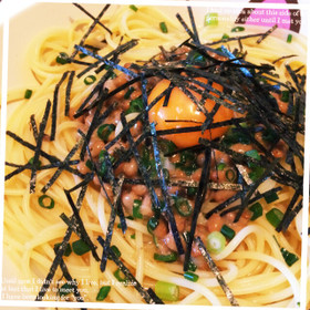 ピエトロドレッシングで簡単！納豆パスタ