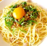 大葉納豆パスタ♪めんつゆで時短&簡単♪